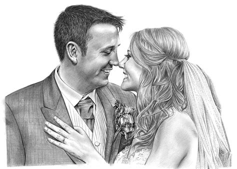 wedding pencil drawing